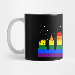 Philadelphia Brotherly Love LGBT Gay Pride City Skyline Mug